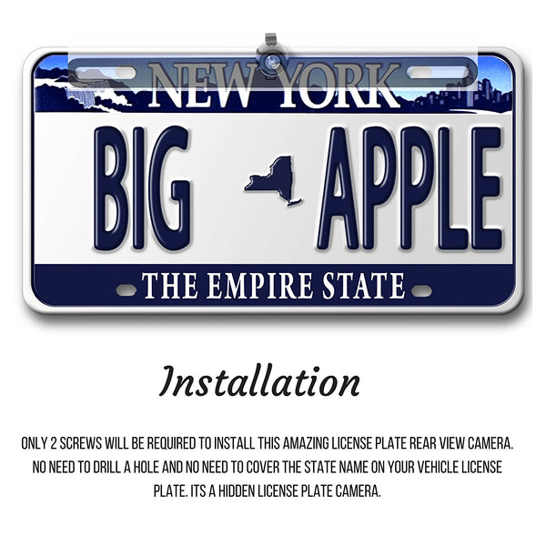 Vehicle backup Camera, Muti-Functional Hidden License Plate Rear View/ Front View Reverse Camera, Best For Trucks, Cars & Rv, TTP-C13B Upgraded Version- IP68 Waterproof & Night Vision