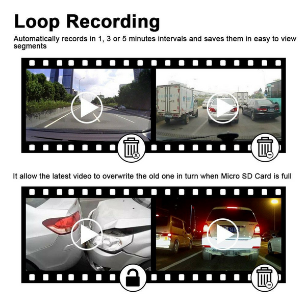 TOPTIERPRO Driving Dash Cam Pro Camera, Car Front Dash Recorder Camera ...